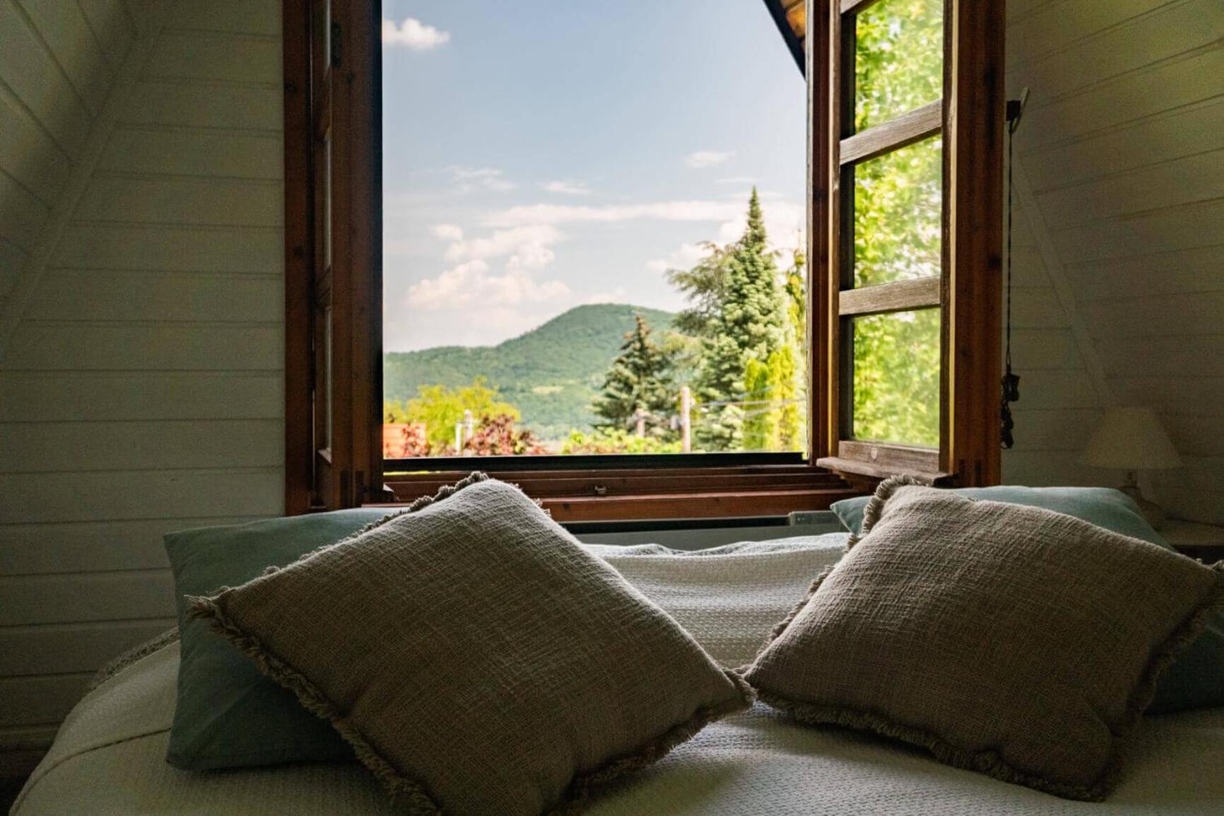 Erdo Lelke Vendeghaz: Mesebeli, Erdoszeli Fahaz Panoramaval Villa นากีมาโรช ภายนอก รูปภาพ